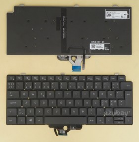 Scandinavian Nordic Danish Norwegian Swedish Finnish Keyboard Dansk tastatur Norsk tastatur Suomi näppäimistö Svensk tangentbord for Laptop DELL 0516C3 PK132UW2B24 DLM19K66DNJ698, Backlit, Black No Frame, Pulled