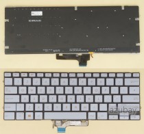 UK GB British Keyboard for Laptop Asus UX431FA UX431FN, Backlit, Pale Blue No Frame