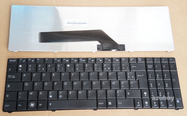 French Keyboard AZERTY Français Clavier for Asus MP-07G76F0-5283 04GNV91KFR00-2 0KN0-EL1FR02, Black