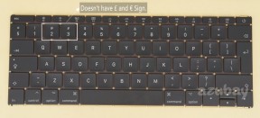 UK GB British Keyboard for Apple MacBook Pro 13  Retina A1708 2016 2017 MLL42 MLL42LL/A MLUQ MPXQ2 MPXR2 MPXQ2LL/A, Black No Frame