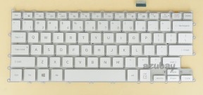 US UI English Keyboard for Samsung SEC S/N: CN13BA5904164ABYNF6BM0010, Backlit, Silver No Frame