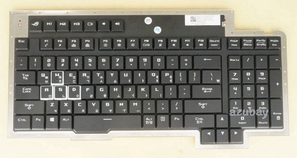 Korean KR & US Keyboard for Laptop ASUS ROG G800VI GX800VH, RGB Backlight, Black No Frame