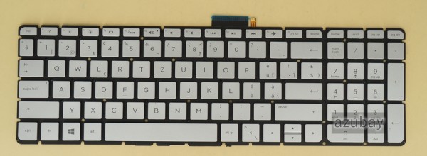 Swiss German CH SW QWERTZ Schweiz Tastatur Keyboard for Laptop HP 490.07N07.0S00 V150630IS1 SW T16031800112, Backlit, with horizontal horizontal, Silver No Frame