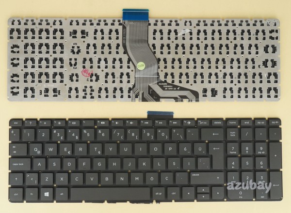 Turkish Keyboard TR Türkçe klavye for Laptop HP Pavilion 15-ab 15-ab000 15-ab001nt 15-ab004nt 15-ab005nt 15-ab007nt 15-ab008nt 15-ab051nt 15-ab052nt 15-ab053nt 15-ab100nt 15-ab101nt 15-ab102nt 15-ab104nt 15-ab105nt, with Vertical Enter, Black No Frame