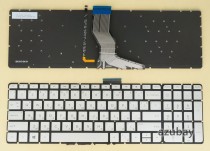 Bulgarian BG Keyboard For Laptop HP Pavilion 15-aq000 15-aq100 15-ar000 15-as000 15-as100 15-au000 15-aw000 15-bc000 15-bc200 15-bk000 15t-aq000 15t-aq100, Backlit, Silver No Frame, with horizontal Enter