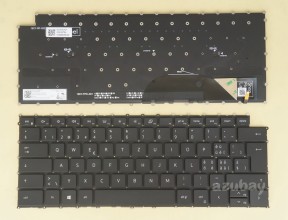 Swiss German CH SW QWERTZ Schweiz Tastatur Keyboard for Laptop Dell XPS 9500 9700, Backlit, Black No Frame