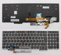 Swedish Finnish tangentbord Keyboard For Lenovo Thinkpad P52 (Type20M9 20MA) Backlit, Black with Silver Frame