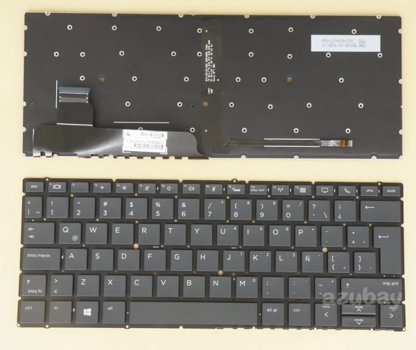 Latin LAS Spanish Keyboard LA Teclado for Laptop HP Elitebook X360 830 G5, X360 830 G6, Backlit, Black No Frame