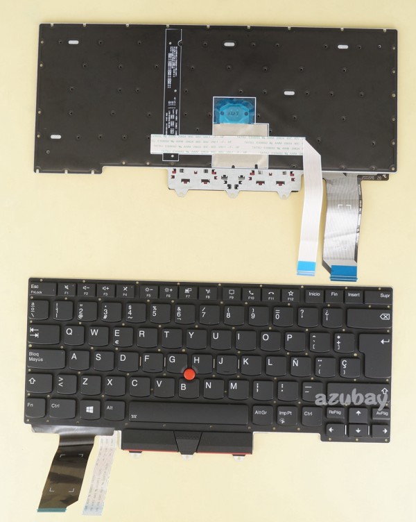 Spanish Keyboard SP Español Teclado for Laptop Lenovo ThinkPad SN20W68442 PK131HJ3B20 NBLC8 2H-BC8SPL70121, Backlit, Black No Frame