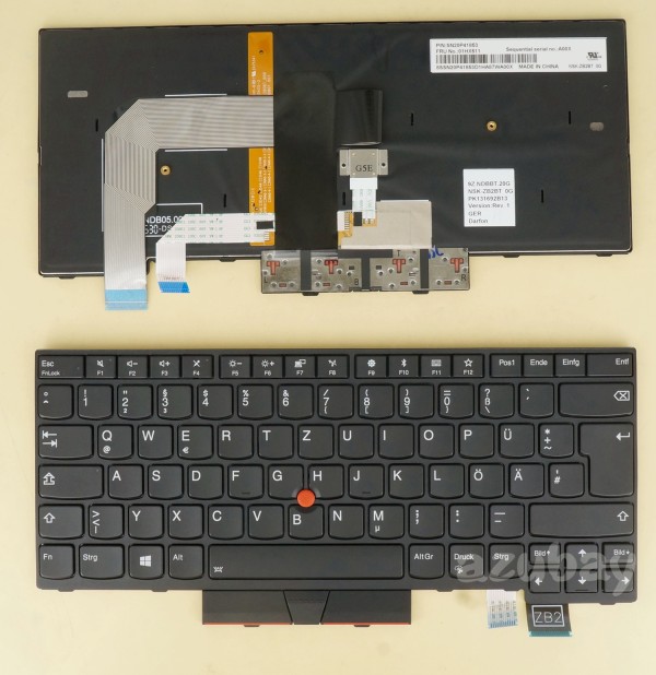 German Keyboard DE QWERTZ Deutsche Tastatur for Lenovo Thinkpad T470 T480 A475 A485 Backlit, Black