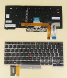 Italian Keyboard For Lenovo Thinkpad 01YN437, 01YN357, Silver Frame Backlit