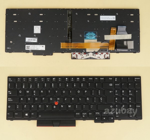 Spanish Keyboard For Lenovo ThinkPad P52 P72 P53 P73 P53s Black Frame, Backlit