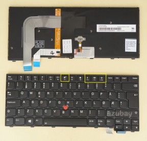 Norwegian Keyboard for Lenovo Thinkpad 01EP488 01EP447 Backlit Black