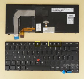 French Keyboard for Lenovo Thinkpad 01EP438 01EP479 Backlit Black