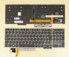 Danish Keyboard For Lenovo ThinkPad P52 (20M9 20MA) P72 (20MB 20MC) Silver Frame, Backlit
