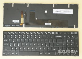 US Keyboard for Clevo MP-13H83USJ430C 6-80-P65S0-012-1, RGB Backlight Crystal keys