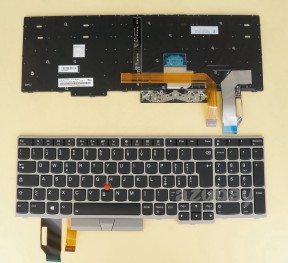 Italian Keyboard For Lenovo ThinkPad E590 (20NB 20NC) E595 (20NF) Silver Frame, Backlit