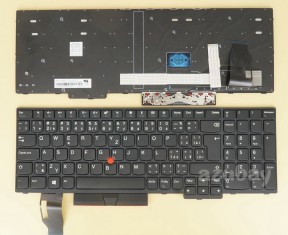 Czech Slovak Keyboard For Lenovo ThinkPad L580 (20LW 20LX) E580 (20KS 20KT) Black Frame, No Backlit