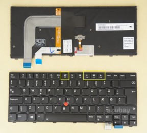 Danish Keyboard for Lenovo Thinkpad 01EP477 01EP436 Backlit