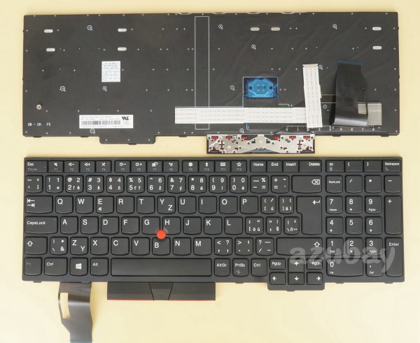 Czech Slovak Keyboard For Lenovo ThinkPad P52 (20M9 20MA) P72 (20MB 20MC) Black, No Backlit