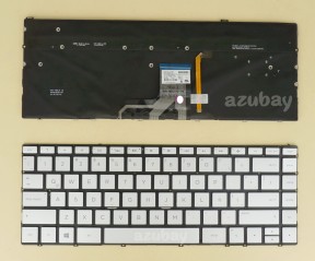Latin Spanish LAS Keyboard for HP Envy 13-ad 13-ad000 13-ad011la, Backlit, Silver
