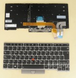 LA Spanish Keyboard For Lenovo Thinkpad  E495 ( 20NE) T495 ( 20NJ 20NK) Silver Frame Backlit