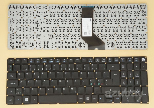 Norwegian Swedish Finnish Keyboard for Acer TravelmateTX50-G1 TX50-G2 TX520-G2-MG Black