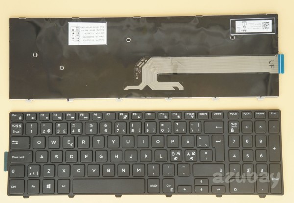 Norwegian Swedish Finnish Keyboard for Dell Latitude 3550 3560 3570 3580 3588 0VHH8X Black