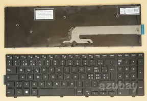 Swiss German CH QWERTZ Keyboard for Dell Inspiron 15-3000 Series 3576 0K3CXN Black