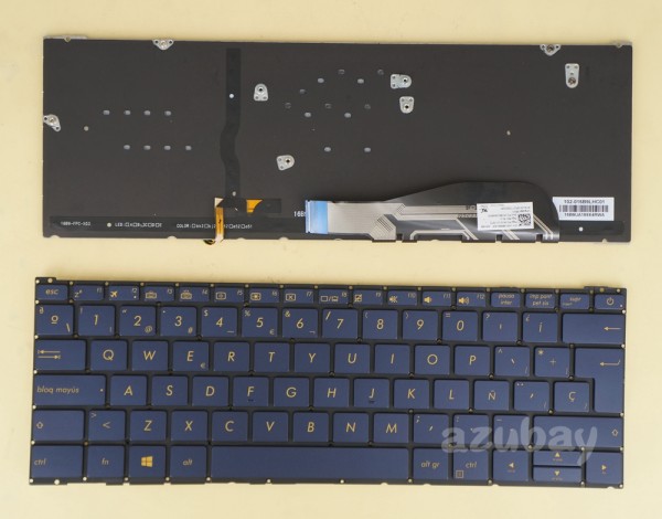 Spanish Español Teclado Keyboard for ASUS  0KN0-UW1SP22 Dark Blue, Backlit