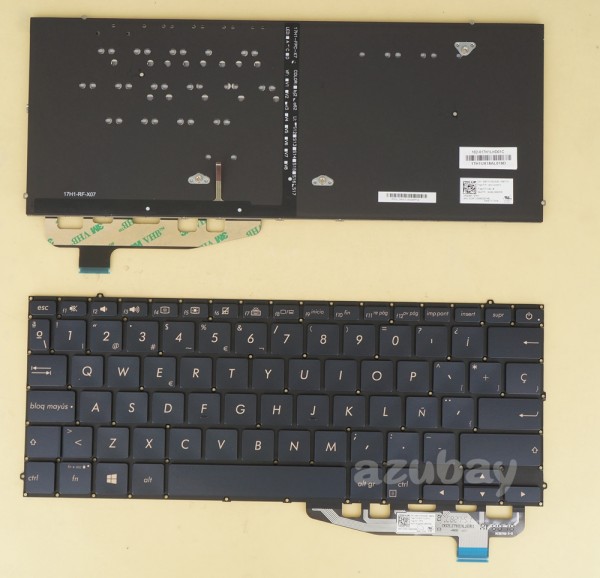 Spanish Español Teclado Keyboard for ASUS 0KN1-3V2SP12 Dark Blue, Backlit