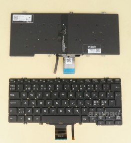 Finnish Norwegian Danish Keyboard for DELL Latitude 7300 5300 Backlit