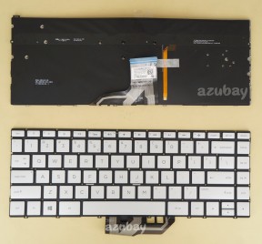 US UI English Keyboard for HP Envy 13-ad100tu 13-ad100tx 13-ad101tu, Backlit, Silver