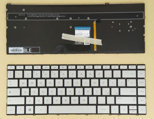 US UI English Keyboard for HP Envy 13-ad112tu 13-ad112tx 13-ad113tu Backlit, Silver