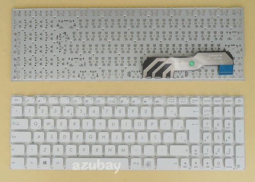 Brazilian Portuguese Keyboard Brazil BR-PT Brasil Teclado for Asus R541NA  R541S R541SA R541SC R541U R541UA R541UV X541N X541NA X541NC X541S X541SA  X541SC X541U X541UA X541UAK X541UJ X541UV X541UVK, White