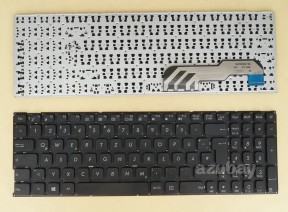 German DE QWERTZ Keyboard for Asus X541UJ X541UV X541UVK, Black