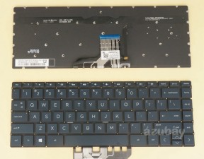 US Keyboard for Laptop HP ENVY X360 13-ar0799np L30311-001, Dark Blue, Backlit
