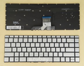 Canadian CA EF CF Keyboard for Laptop HP ENVY L12734-DB1, Silver, Backlit