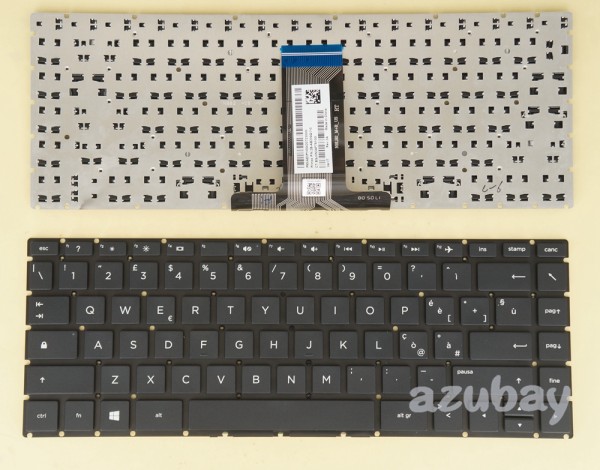 Italian IT Tastiera Keyboard for HP 14-bp002nl 14-bp005nl 14-bp009nl 14-bs002nl, Black