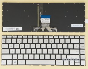 Spanish Keyboard Español Teclado for HP Home 14-ck0014la 14-ck0015la 14-ck0016la Silver Backlit
