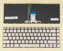 Spanish Keyboard Teclado for HP Home 14-dk0010ns 14-dk0011ns, Rose Pink Golden, Backlit