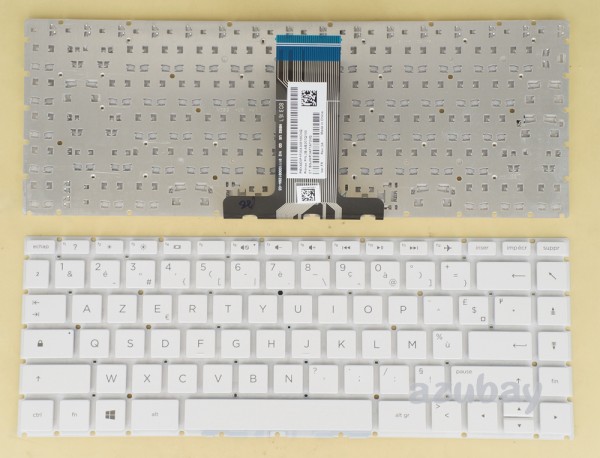 French AZERTY Français Keyboard For HP PAVILION X360 14-ba003nf 14-ba005nf White