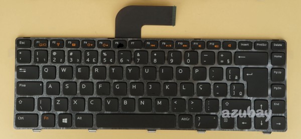 BR Portuguese Teclado Keyboard For Laptop Dell Inspiron 14 M4040, M4110, 14 N4050 Black