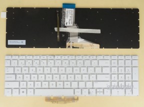 Portuguese Keyboard for HP 15z-cd000 15-ck000 15-ra000 15-rb000, White, Backlit