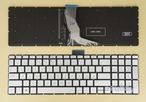 Norwegian Keyboard Norsk NW NO Tastatur for HP 17-bs100 17-bs000 Silver, Backlit