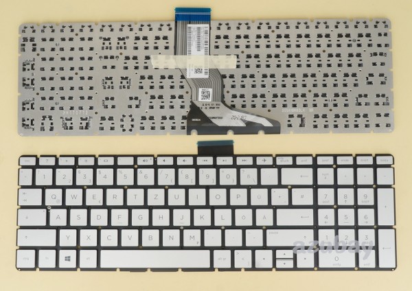 German DE QWERTZ Keyboard for HP Home 15m-bp100 15t-bp100 15-bq000 Silver