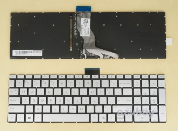 US Keyboard for Laptop HP Home 15-da1000tx 15-da1001tu 15-da1001tx Silver Backlit