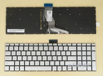 US Keyboard for Laptop HP Home 15-cs0012cl 15-cs0012tu 15-cs0012tx Silver Backlit
