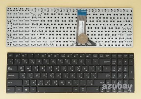 Arabic AR Keyboard for Asus F555LD F555LI F555LN F555LP F555UA, Black