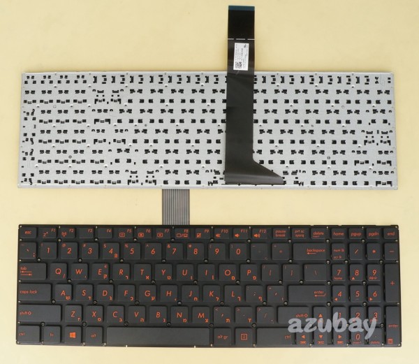 Hebrew Keyboard Israel HE HB for Asus W518J W518JD W518JK Black Red letters